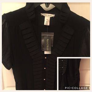 NWT White House Black Market Black Stretch Top